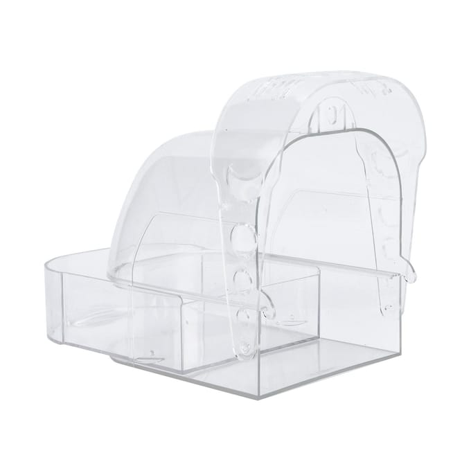 Vogels Badbox Hangend Transparant Vogels Badkuip Douchebox voor Kleine Papegaaien Kanarie white