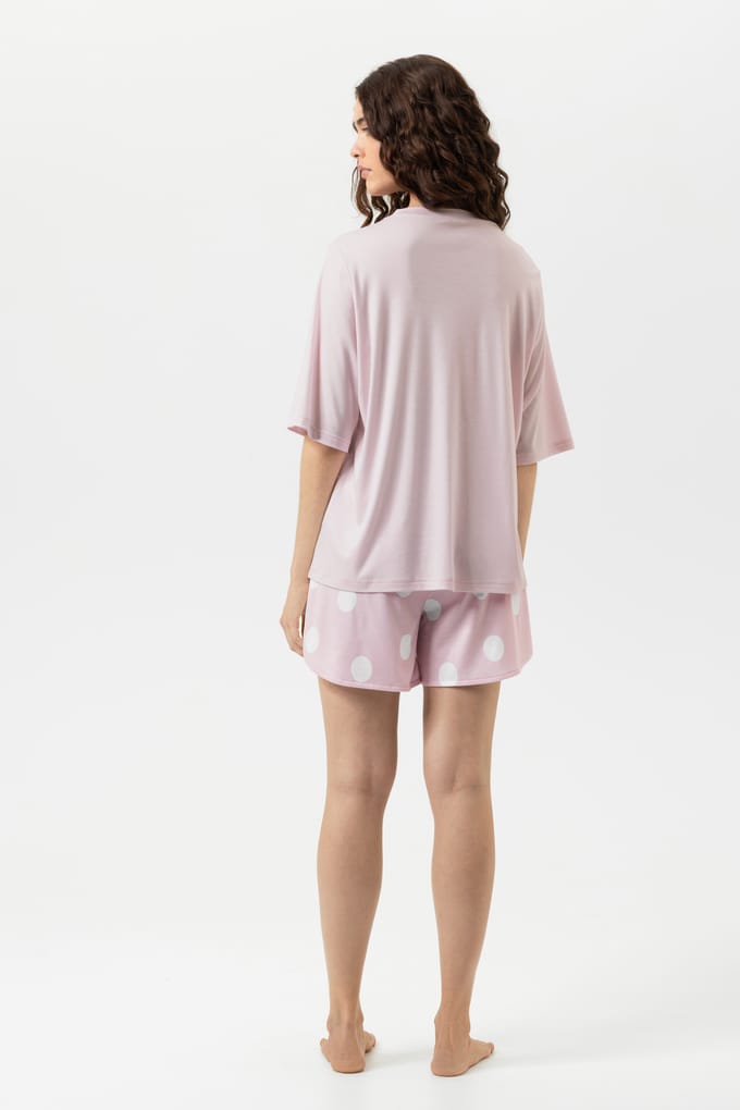 Korte pyjama Serie Pretty Dots Pink Parfait