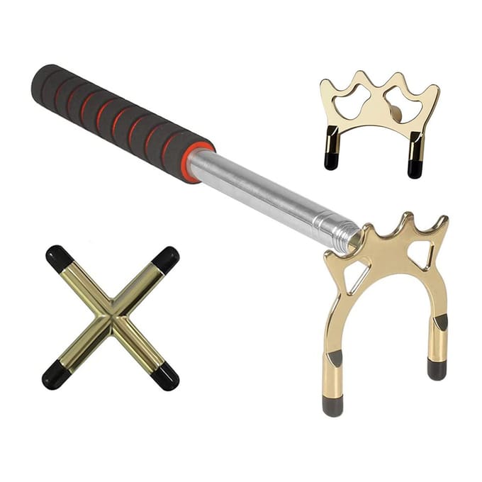 Support de Queue de Billard Rétractable avec Tête de Support Amovible Accessoire pour Queue de Billard beige