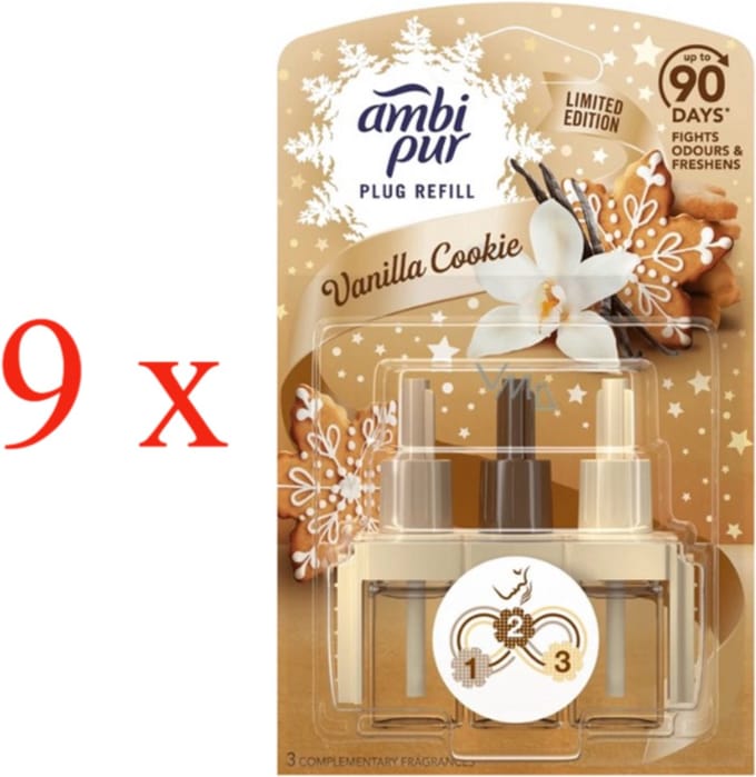 Ambi Pur 3Volution Vanilla Cookie 20 ml 9 stuks