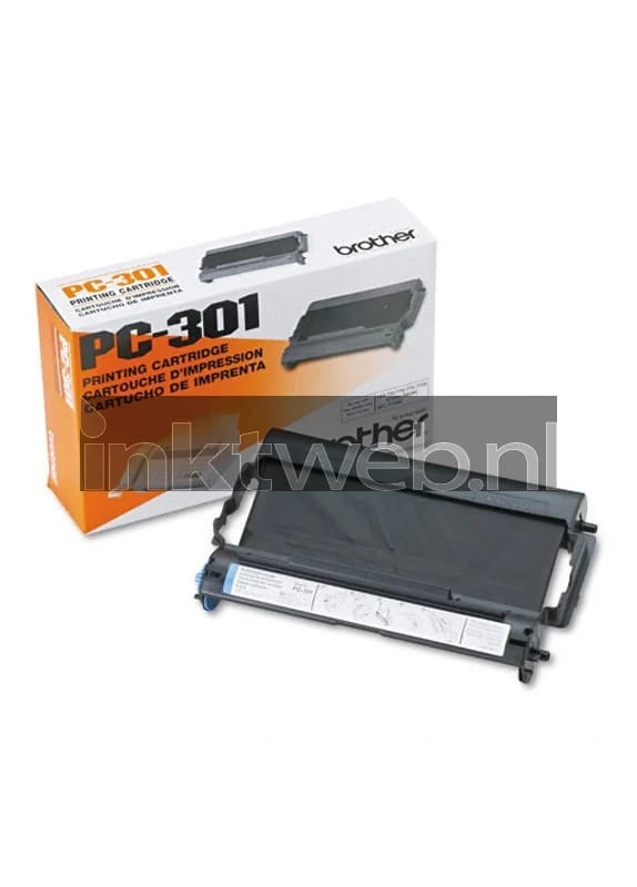 Brother PC-301 printcassette met donorrol zwart (origineel)