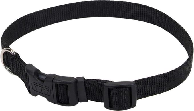 Halsband zwart medium (nek 35,5-50,8 cm) 2 cm breed