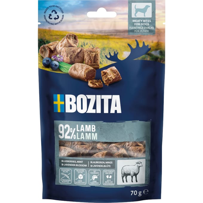 70g Bozita Meaty Bites Lam hondensnacks