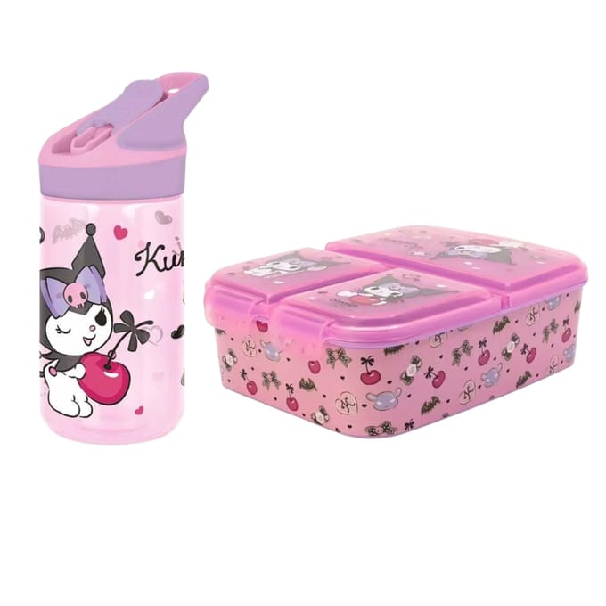 Kuromi  lunchset; lunchbox en drinkfles