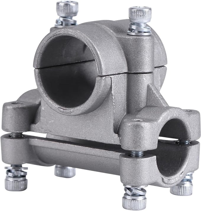 Handgreepbeugel grasmaaier - Handgreep klem - Bosmaaier bevestiging - Aluminium constructie - 26/28mm - Zilver