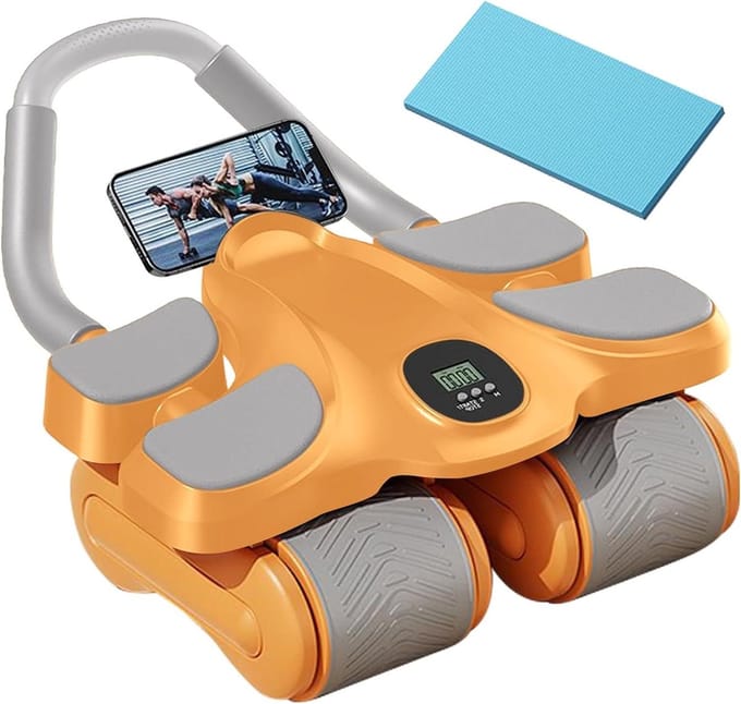Buikspierroller - Core Trainer - Kracht Training - Automatische Terugkeer - 36 x 22 cm - Oranje