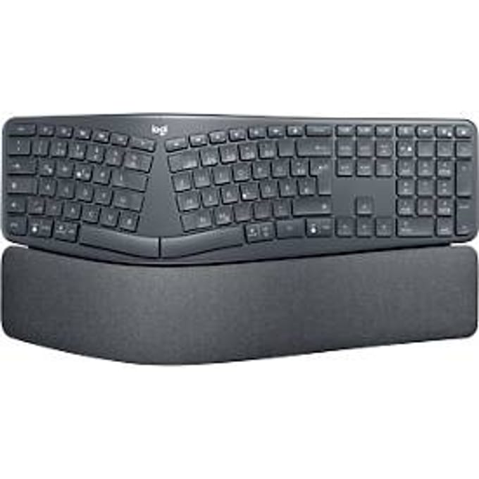 Logitech® ERGO K860 draadloos ergonomisch toetsenbord, handpalmliftfunctie, 2 jaar accu