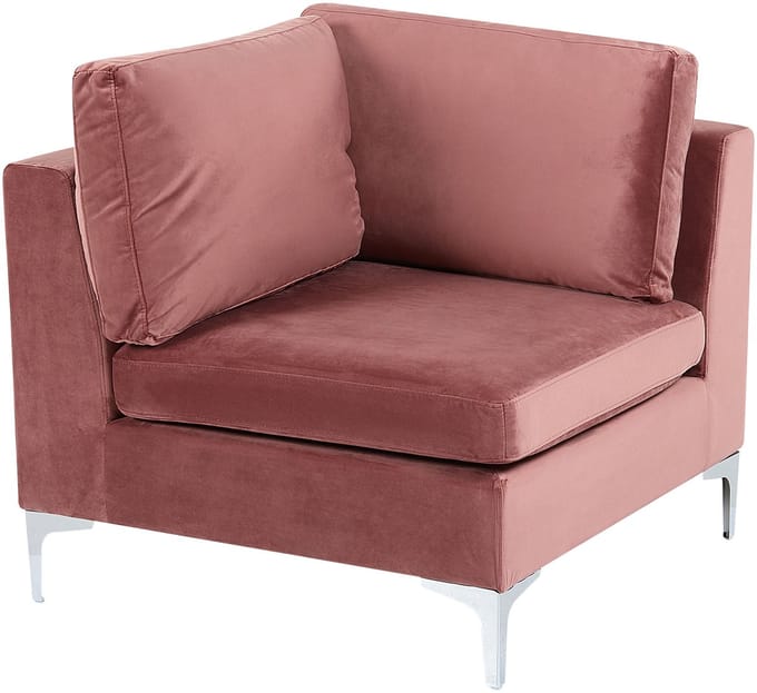 EVJA - Hoekstuk - Roze - Fluweel