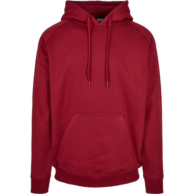 Urban Classics - Blank Hoodie/trui - M - Bordeaux rood