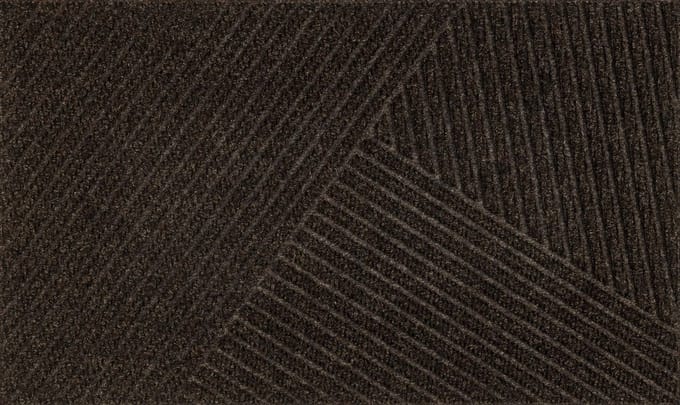 Kleen-Tex Dune Deurmat Stripes - 45 x 75cm - Dark Brown