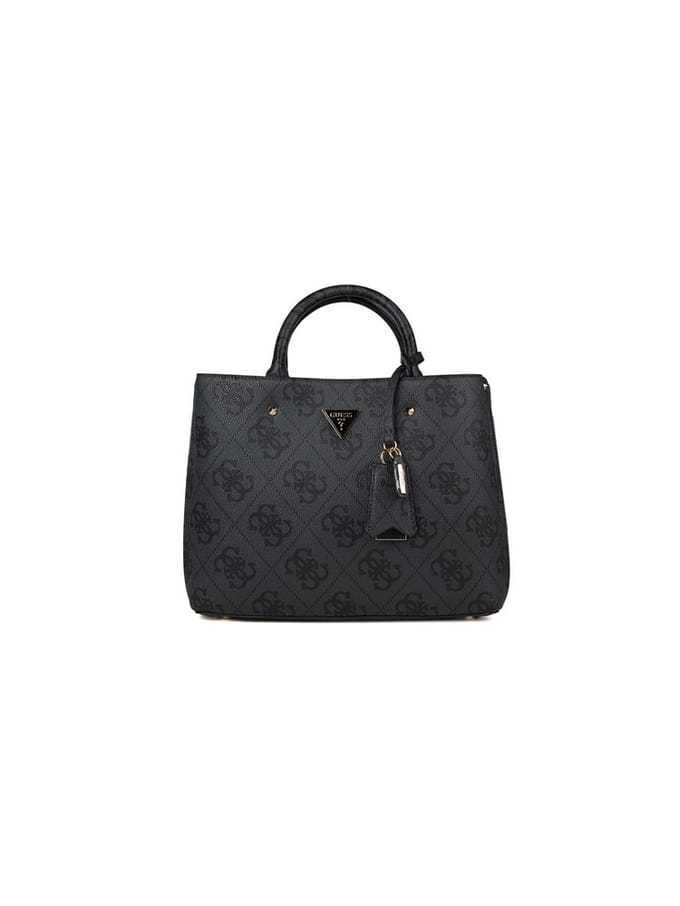 GUESS schoudertas Meridian II Girlfriend Satchel Coal Logo donkergrijs
