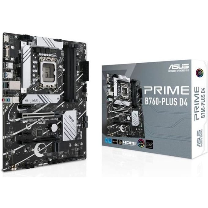 ASUS PRIME B760-PLUS D4 (V2) Moederbord - Intel B760 - Intel LGA1700 - DDR4 RAM - ATX