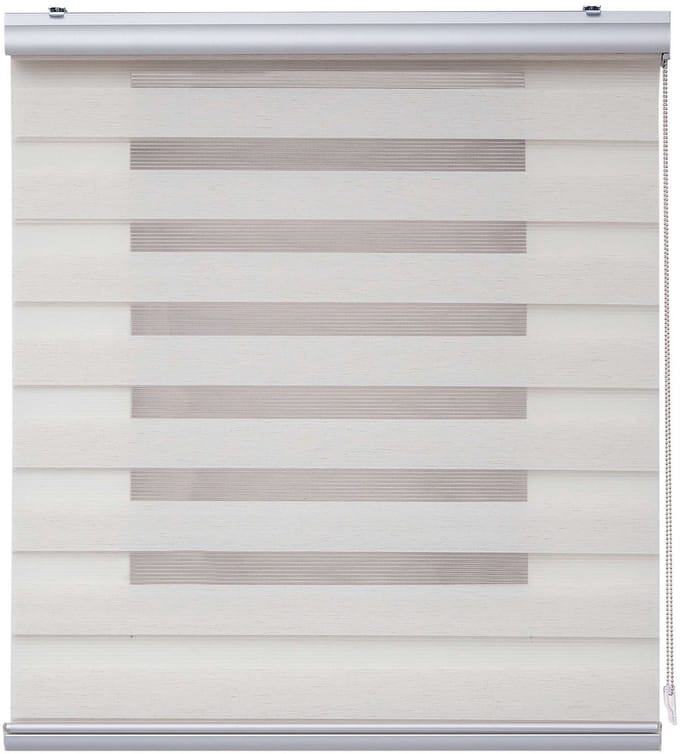 Storesdeco - Premium Duo rolgrodijn aluminium afwerking Linnen, 140x250 cm