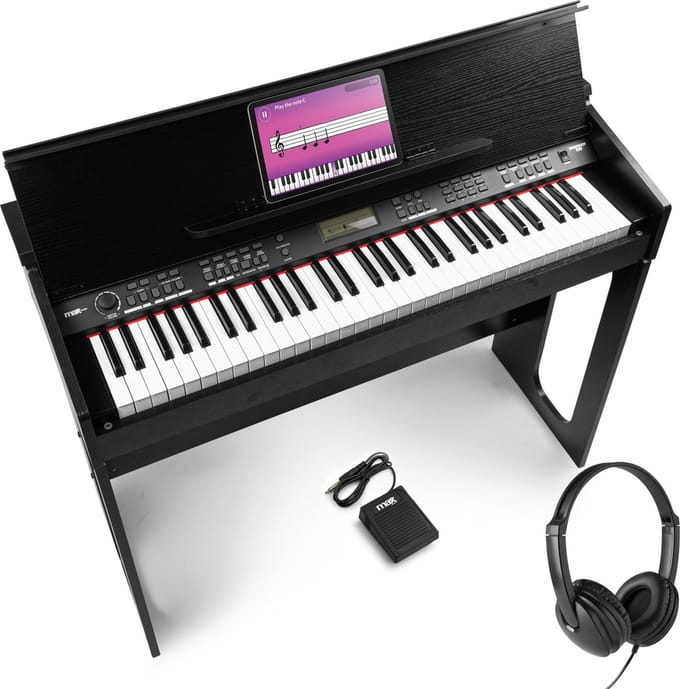 MAX RhapsodyDP61 digitale piano set - inclusief sustainpedaal en koptelefoon