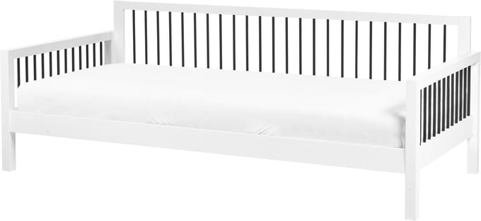 TRICOT - Eenpersoonsbed - Wit - 90 x 200 cm - Rubberhout