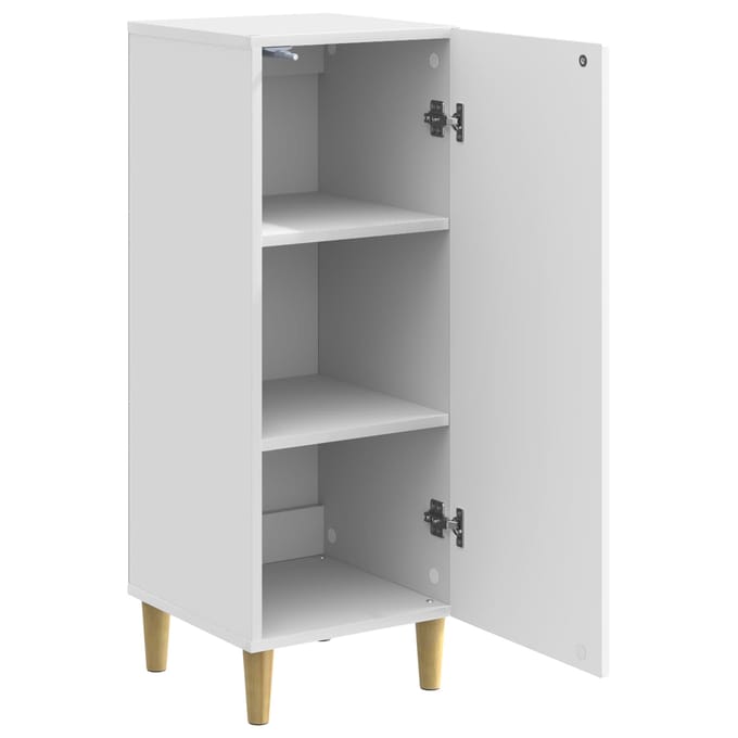 vidaXL - Dressoir - Hoogglans - Wit - 33 - x - 34,5 - x - 90 - cm - Bewerkt - hout