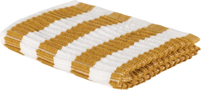 Linolux Vaatdoek Gestreept - Wit Honinggeel - 100% katoen - 12 stuks