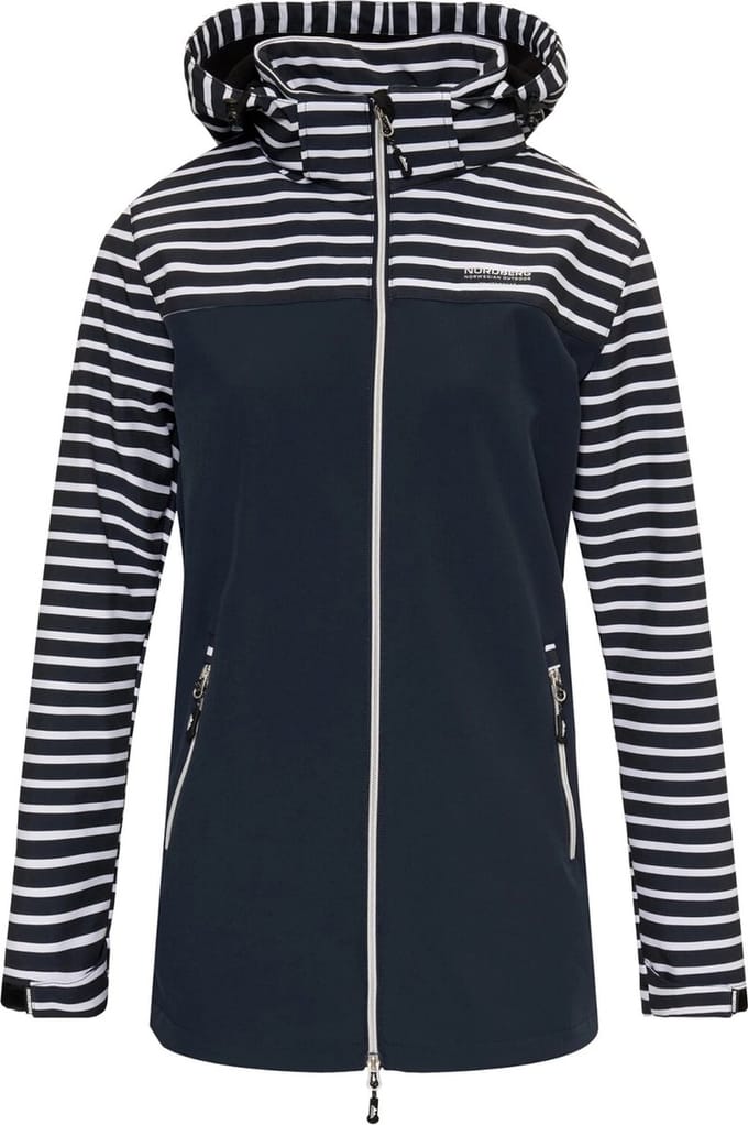 Nordberg Maddy - Softshell Outdoor Zomerjas Dames - Navy Stripe - Maat M