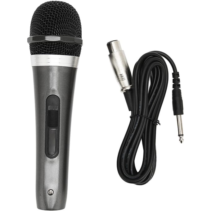 Microphone filaire 6,5 mm, microphone dynamique à main à isolation phonique avec câble de 3 mètres pour haut-parleur