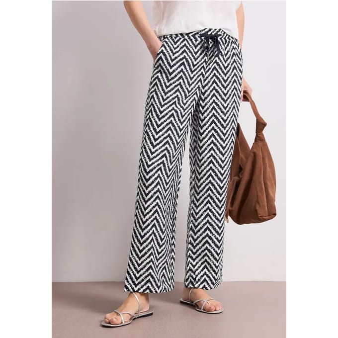 High Waist broek met wijde pijpen in Loose Fit