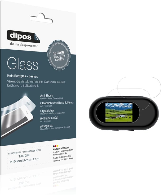 dipos – 2x Pantserfolie geschikt voor TANGMI M10 Mini Action Cam | 9H Screenprotector