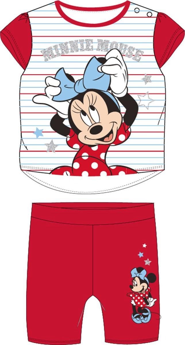 Minnie Mouse pyjama - maat 62 - rood - Disney shortama