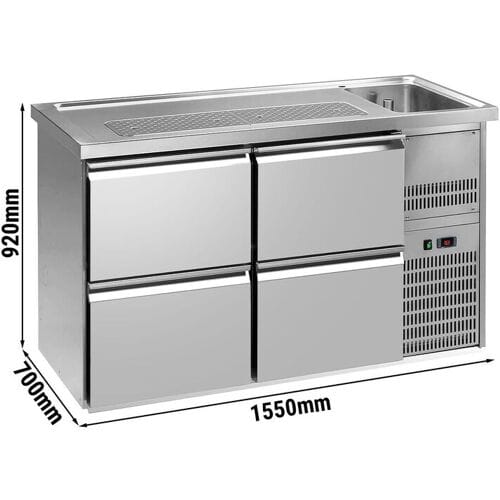 GGM Gastro Biertheke Premium PLUS - 1550x700mm - 4 Schubladen