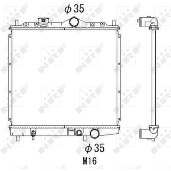 Radiator, motorkoeling NRF 506557