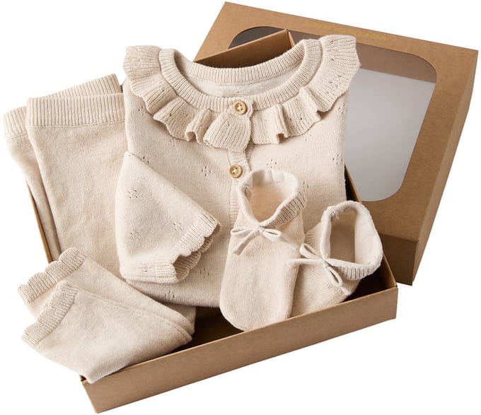Vertbaudet Babyset babymeisje tricot 3-delig
