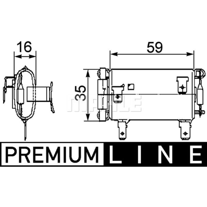 Weerstand, interieurventilator MAHLE ABR 14 000P