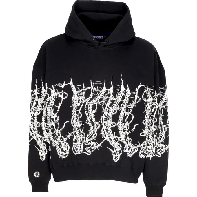 Mannen Hoodie Barbed Wire Hoodie zwart