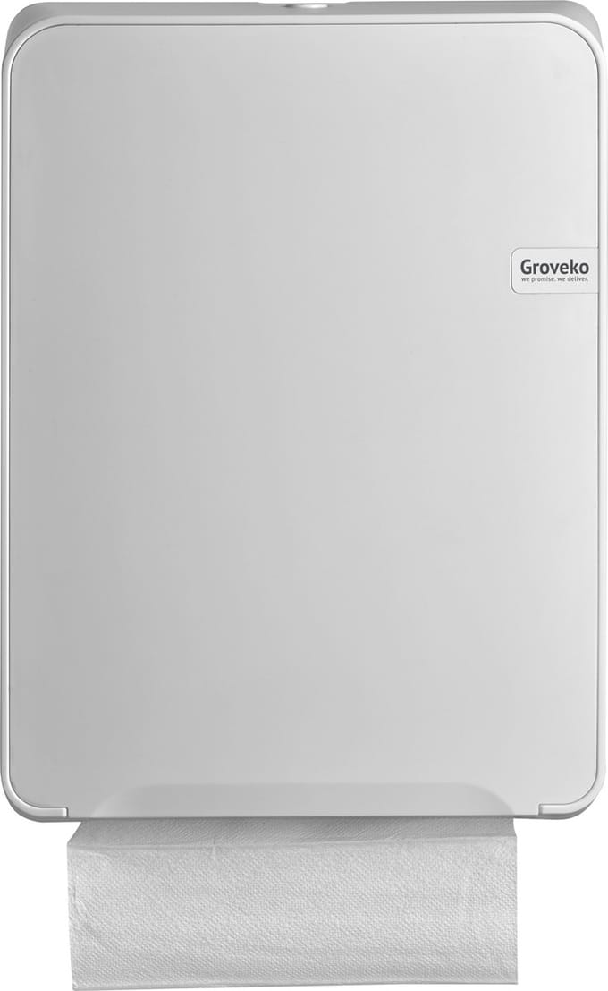 Quartz Vouwhanddoekdispenser C-vouw en multifold wit