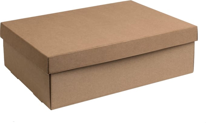 Geschenkdoos met deksel karton NATUREL 30,5x21,5x10cm (35 stuks)