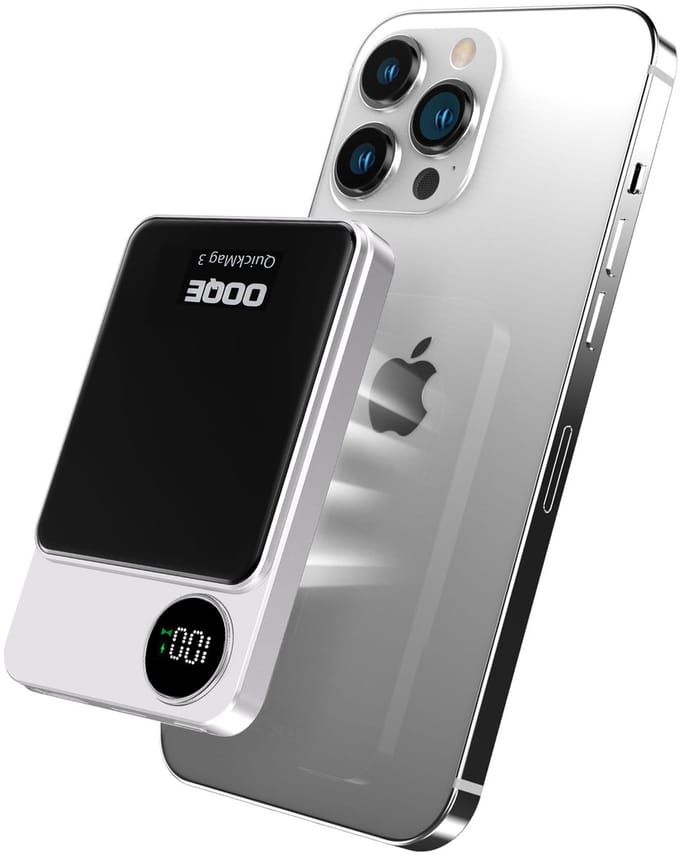 OOQE QuickMag - MagSafe Powerbank | Wit