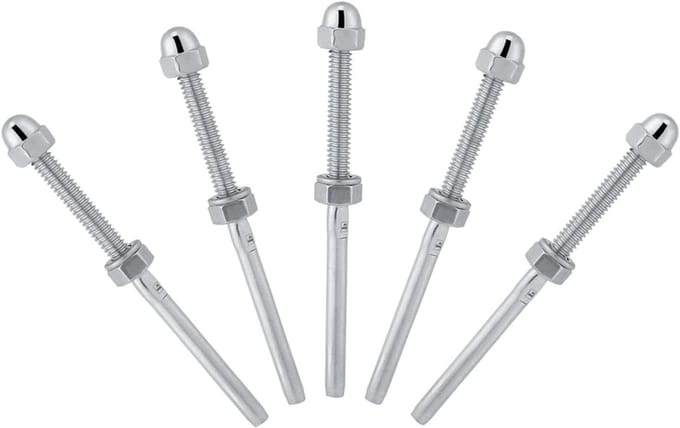 MK Stoer -Spanner eindstukken - Railing System - Roestvrijstaal - Stud 10 Pack - Geschikt voor kabel - Spanner eindstukken voor 1/8 inch kabel.