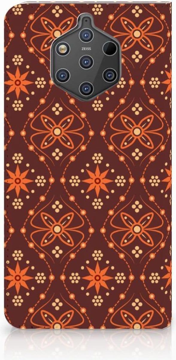 Nokia 9 PureView Hoesje met Magneet Batik Brown