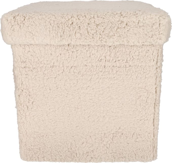JENS Living Poef met opbergruimte - Opvouwbaar - Teddy - Taupe
