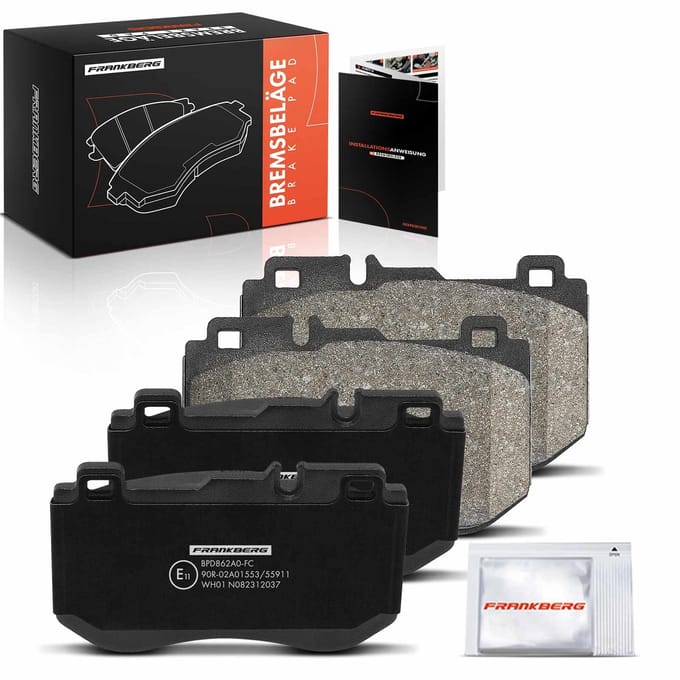 Frankberg 4x Remblokken Vooras voor Benz C-Klasse Cabriolet Coupe W
