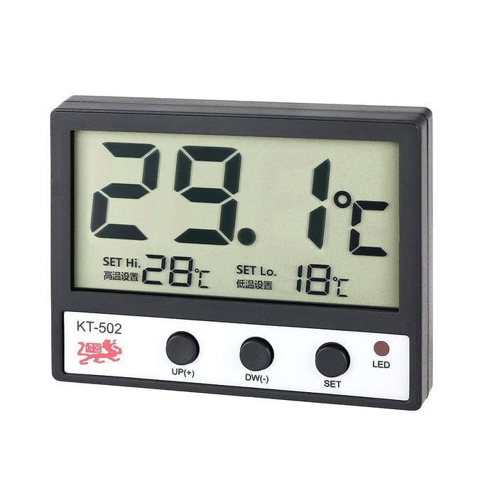 LCD Digitale Aquarium Thermometer Water Temperatuurmeter Hoge/Lage Temperatuur Alarm black