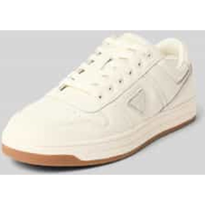 Sneakers van echt leer met logodetail model 'Uddent'