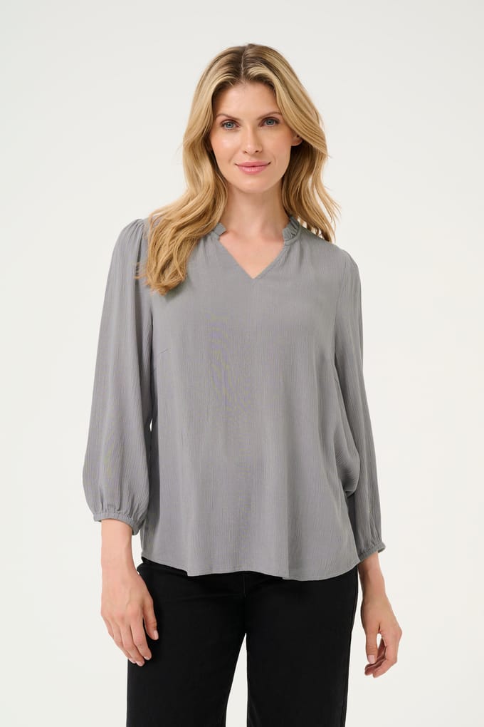 Blouse met lange mouwen Regular fit Steeple Gray grey