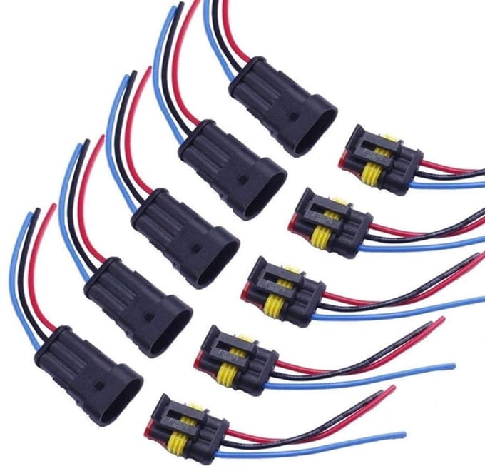 Allecto - Car Waterproof Electrical Connector - 5Pcs Set - 16AWG - Snelle aansluiting - Waterdicht - Geschikt voor voertuigen - Plug & Play
