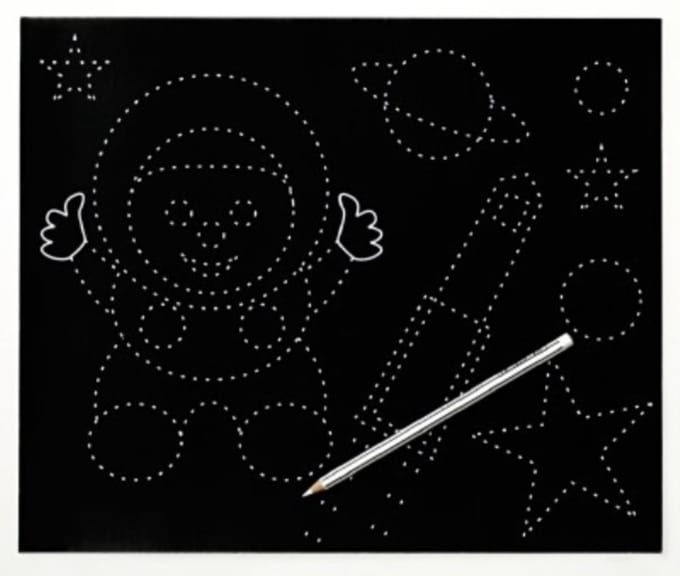 Schrijfbord beginners - 6 dubbelzijdige opdrachtenleien - 30 x 36 cm - 85555