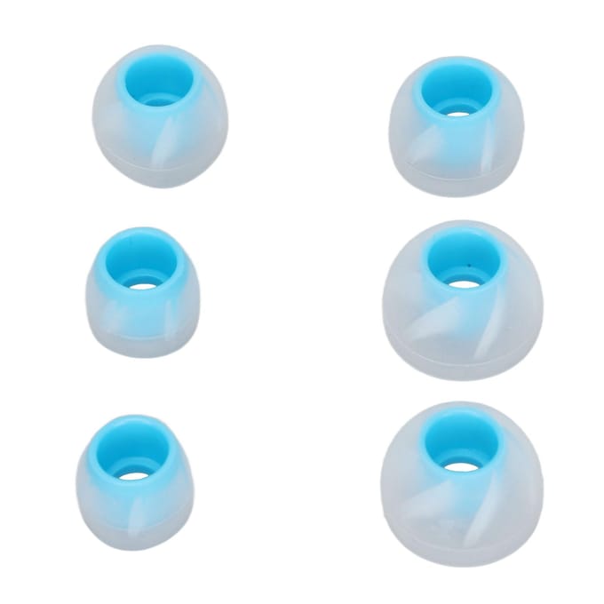 6 stuks Oordopjes Siliconen Zacht Geluidsisolatie 3 Maten Vervangende Oordopjes voor 4,5-6,5 mm white