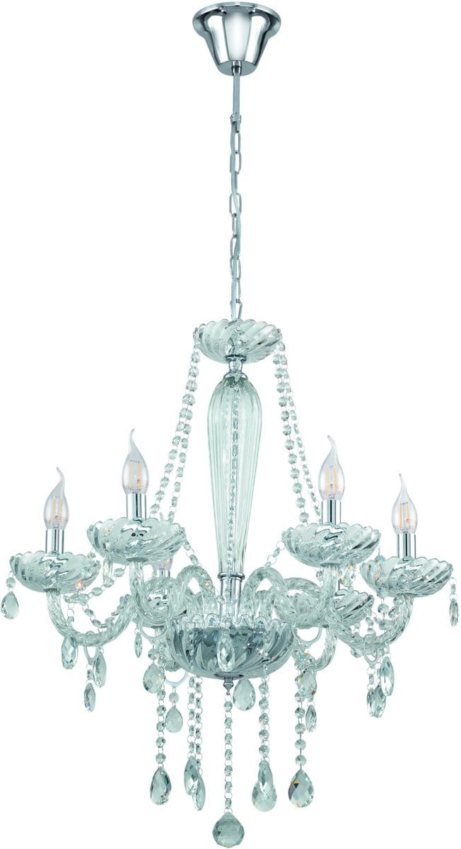 Stars of Light Basilano 1 Kroonluchter Hanglamp - E14 - Ø 72 cm - Chroom