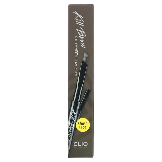 Clio, Kill Brow, Auto Hard Brow Pencil, 01 Natural Brown, 0.31g (0.01oz) black