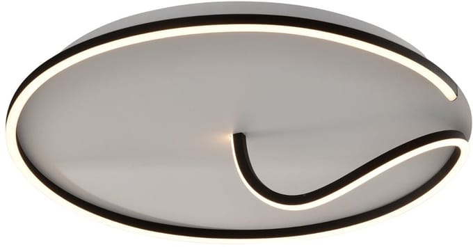 Kosilum - Bowen - Plafondlamp - Zwart - Metaal en aluminium
