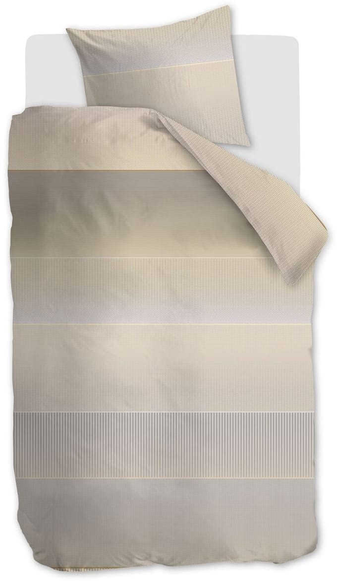 Kardol Abstract dekbedovertrek - Eenpersoons - 140 x 200/220 cm - Naturel