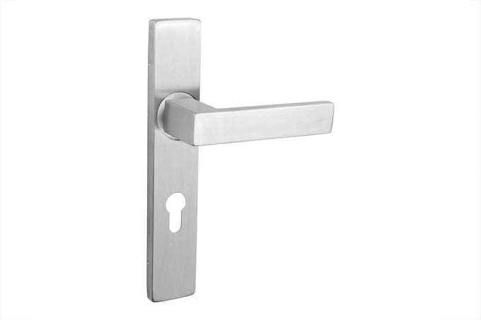 Lavuzo deurkruk RVS rechtmodel PC72 met schild | Per set