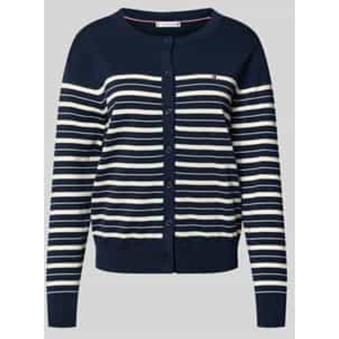 Regular fit gebreid jack van katoenmix